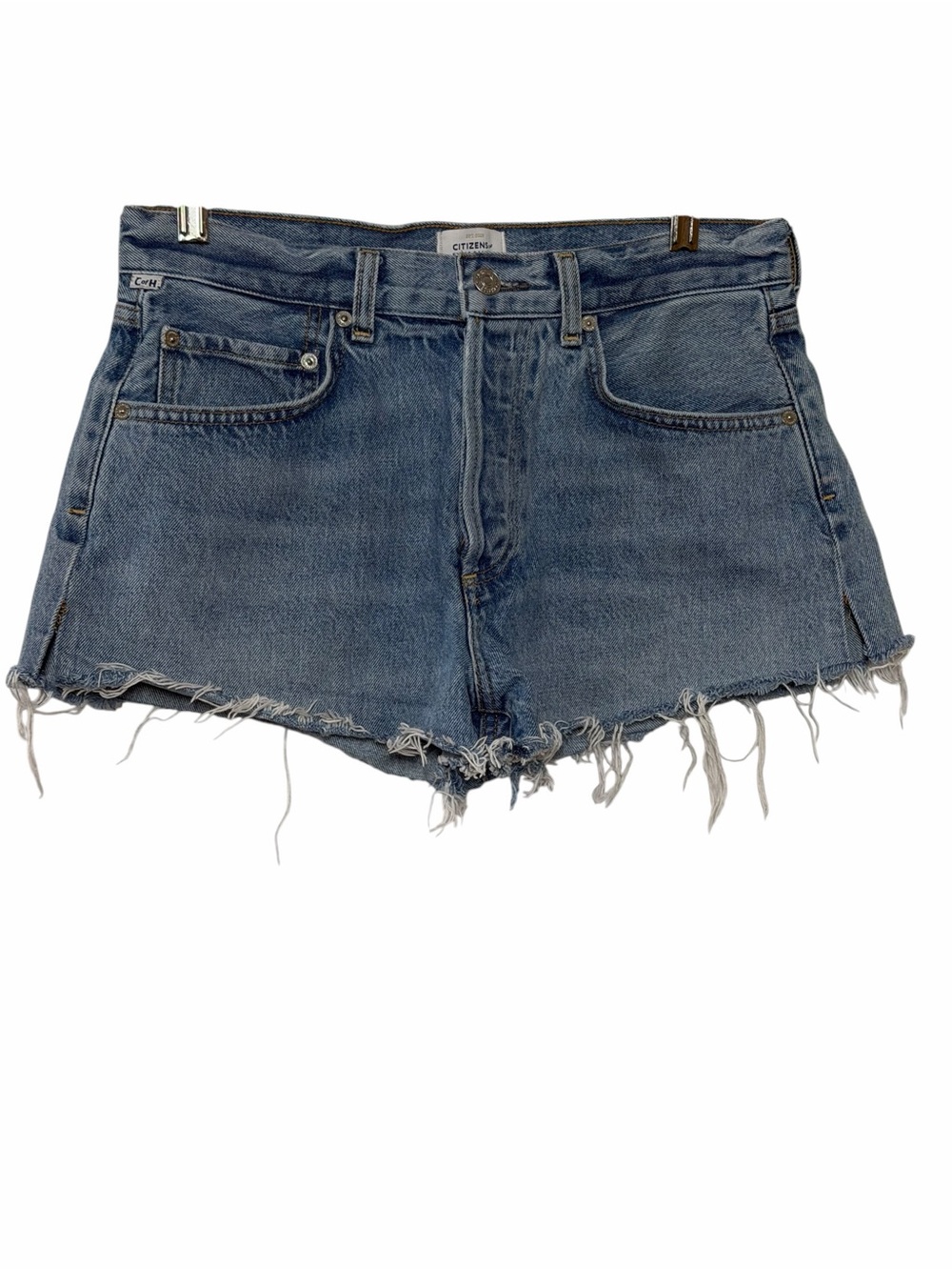 Citizens of Humanity Annabelle Long Premium Vintage Blue Denim Shorts Size 26 - Picture 2 of 10